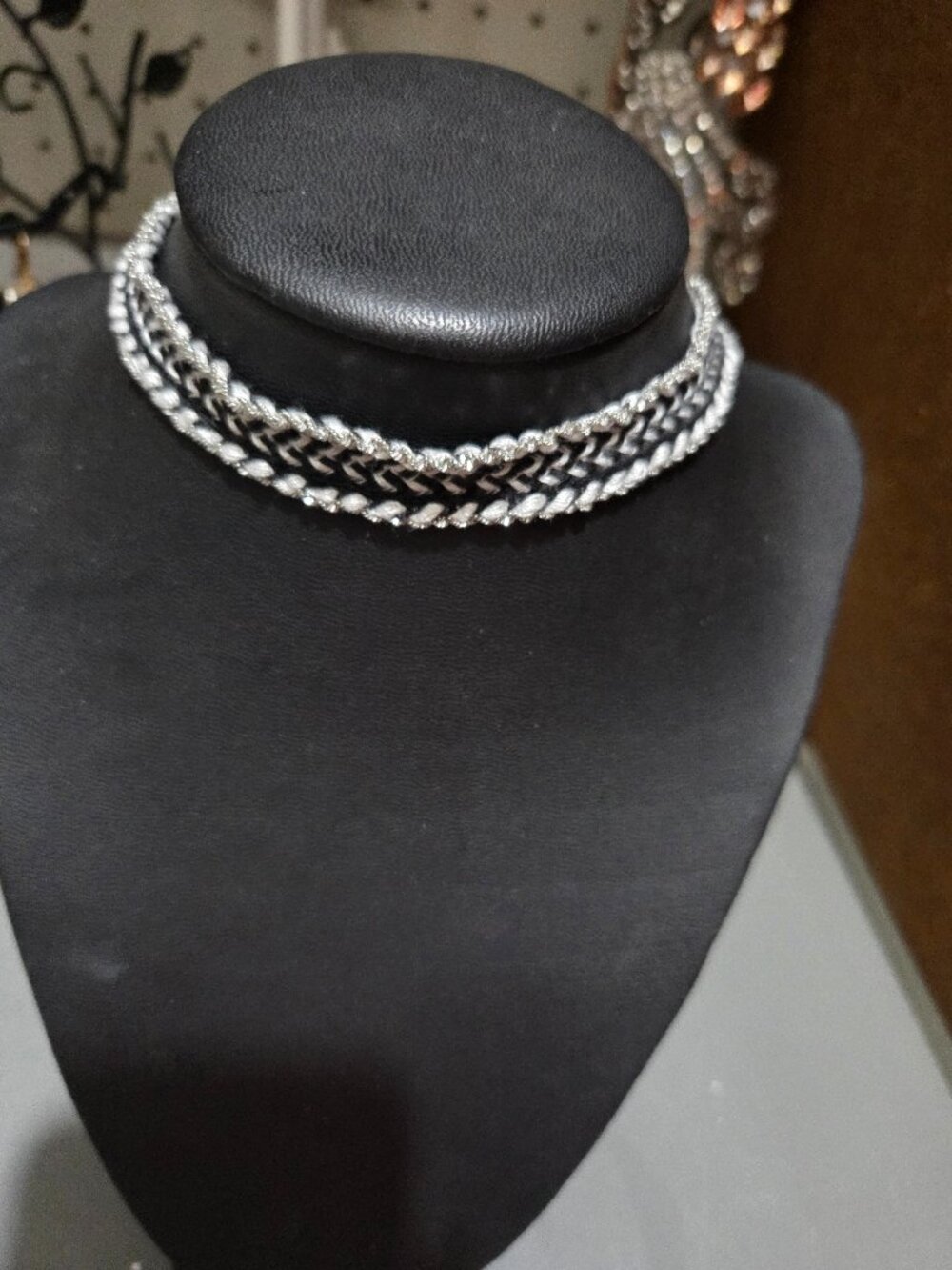 Black choker necklace